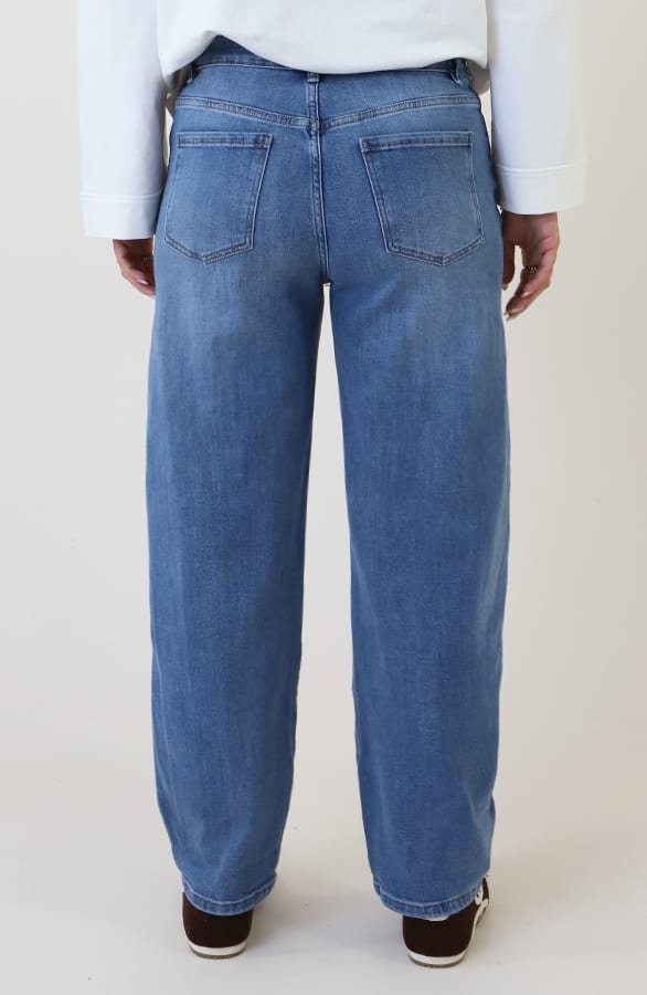 Barrel Jeans Stretch Mid Blue – spijkerbroeken, foto 7