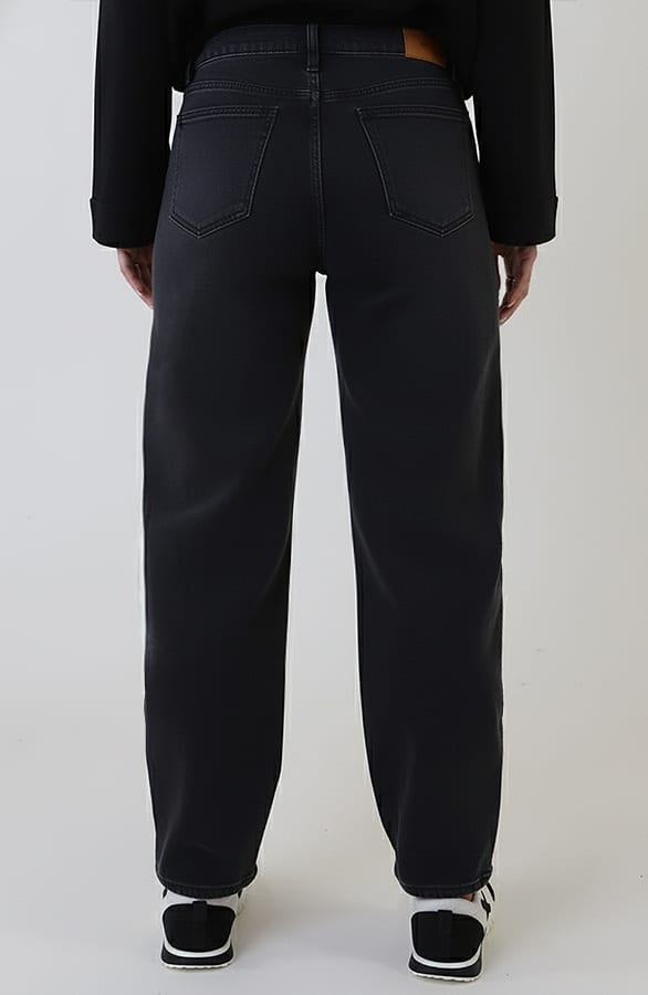 Barrel Jeans Stretch Washed Black – spijkerbroeken, foto 7
