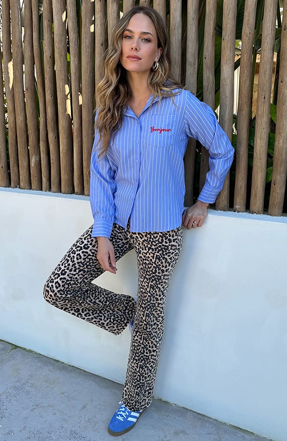 Bonjour Stripe Blouse Blauw – blouses, foto 5
