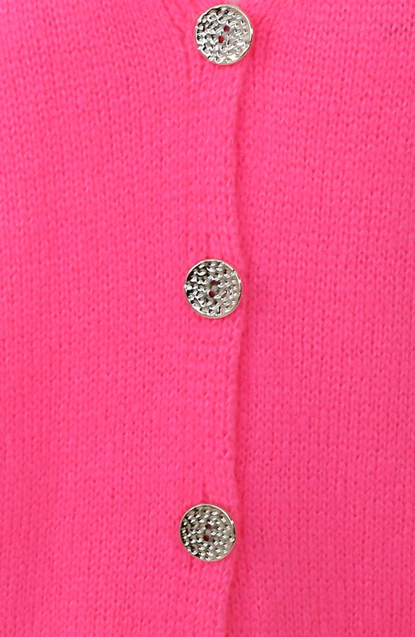 Cardigan Short Sleeve Neon Fuchsia – vesten, foto 4