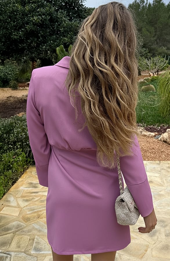 Classic Elegant Blazer Dress Mauve 2.0 – jurken, foto 3
