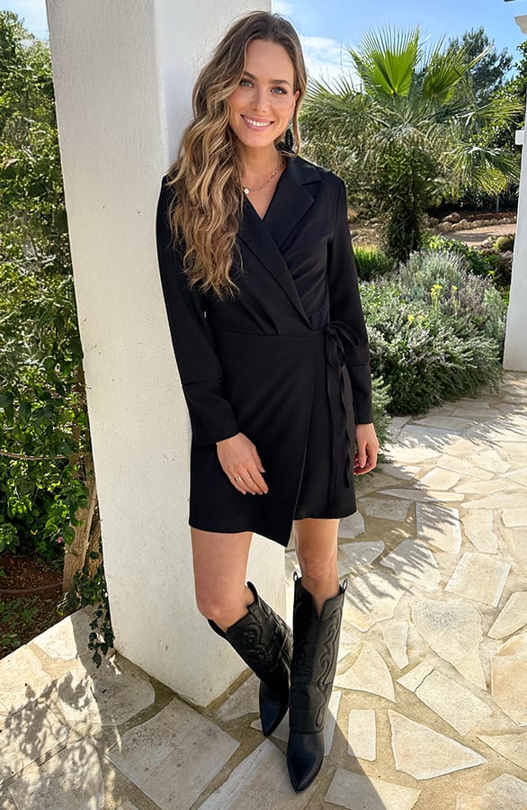 Classic Elegant Blazer Dress Zwart – jurken, foto 5