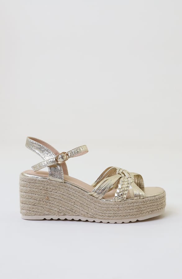 Espadrille Wedges Sandals Gold – alle schoenen, foto 3