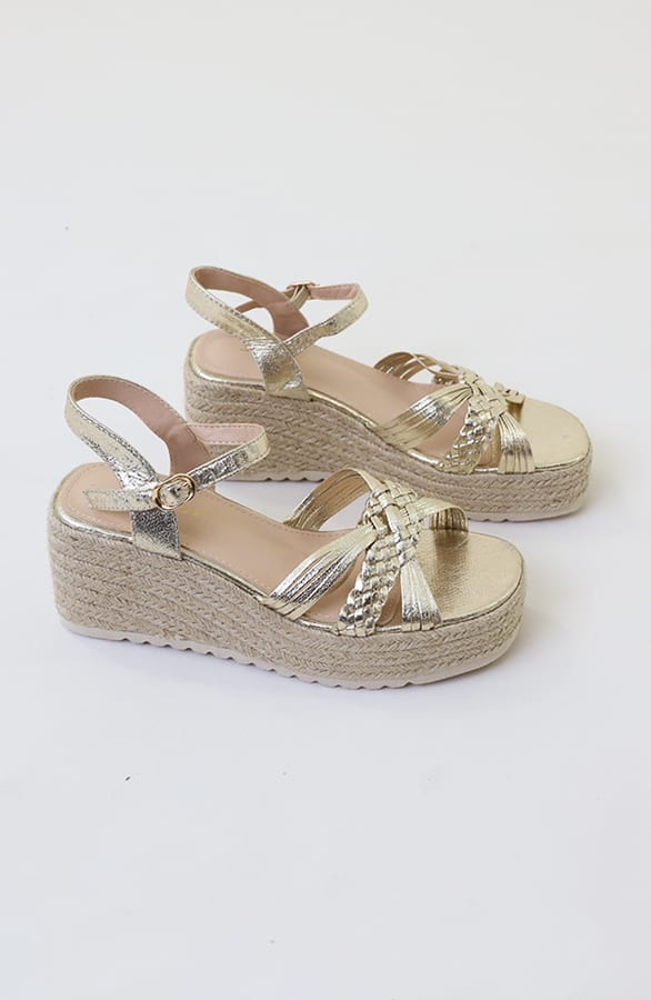 Espadrille Wedges Sandals Gold – alle schoenen, foto 4