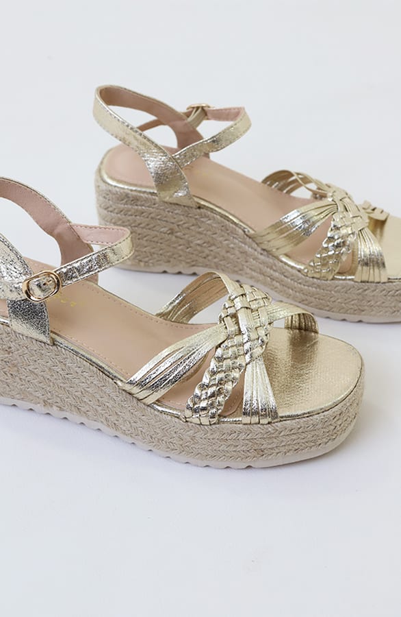 Espadrille Wedges Sandals Gold – alle schoenen, foto 2