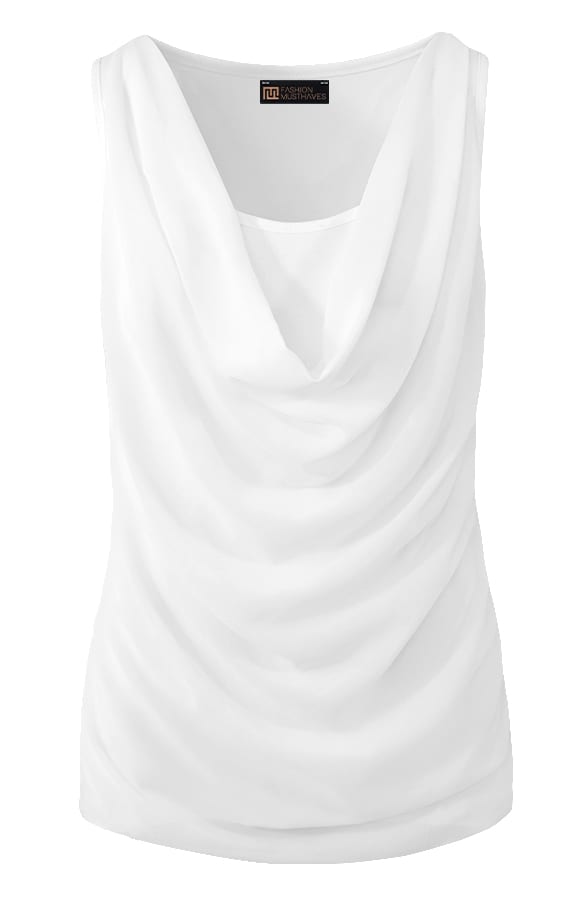 Waterval Hals Top Ecru – tops, foto 9