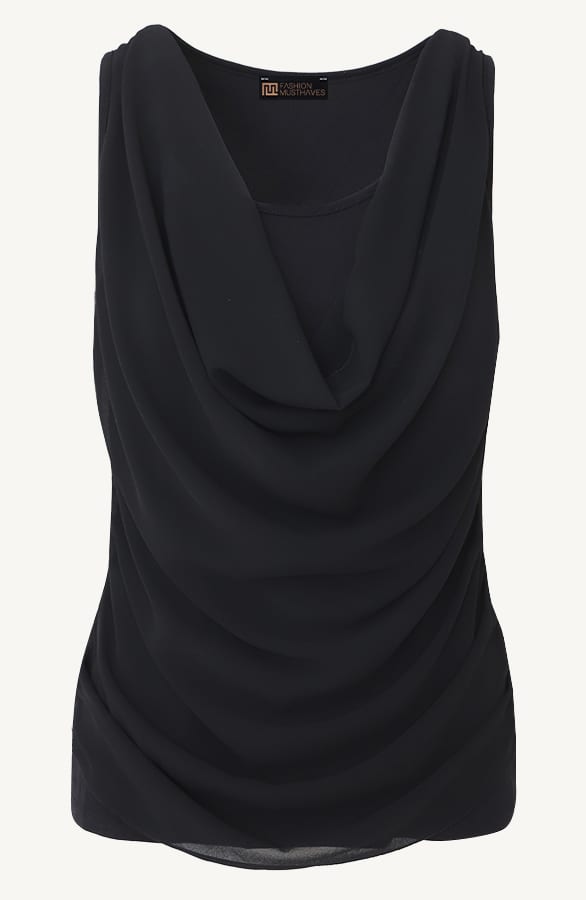 Waterval Hals Top Zwart – tops, foto 8