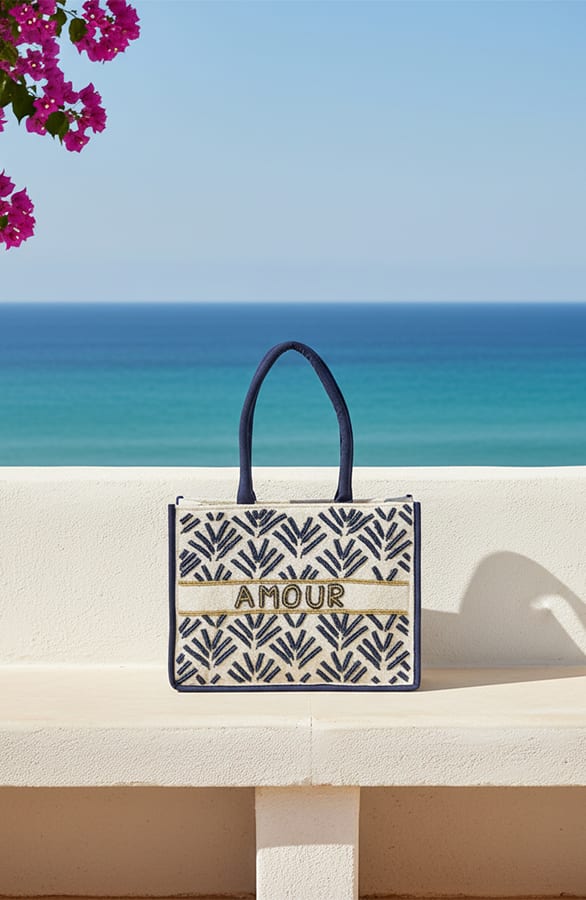 Beaded Handmade Tote Bag Amour, Alle Accessoires, Foto 4