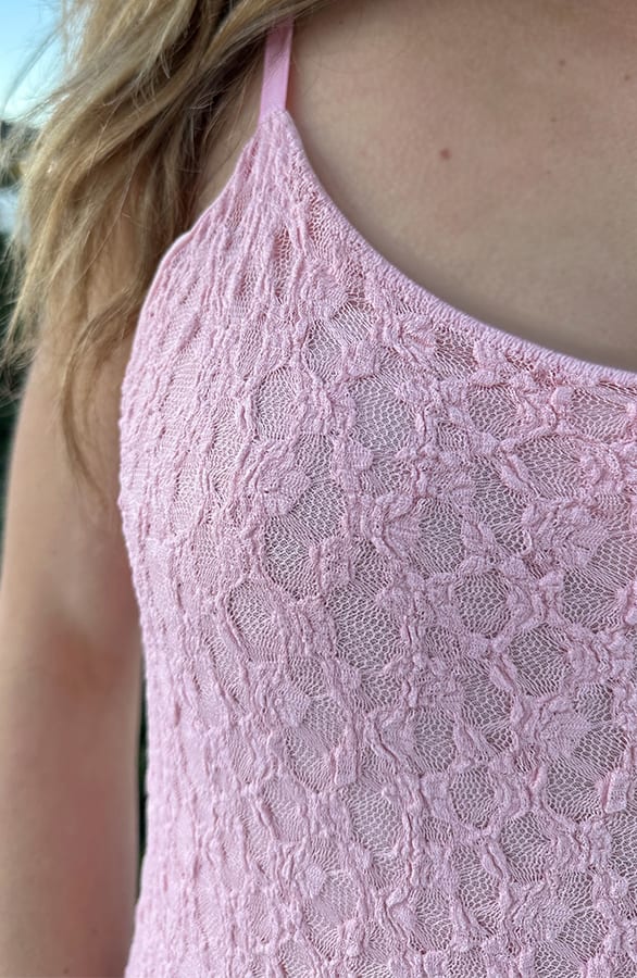 Bodycon Jurk Met Kant Baby Roze – jurken, foto 4