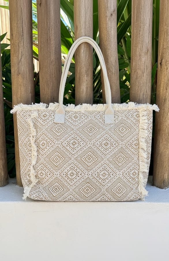 Bohemian Cotton Tote Bag Gold – alle accessoires, foto 1