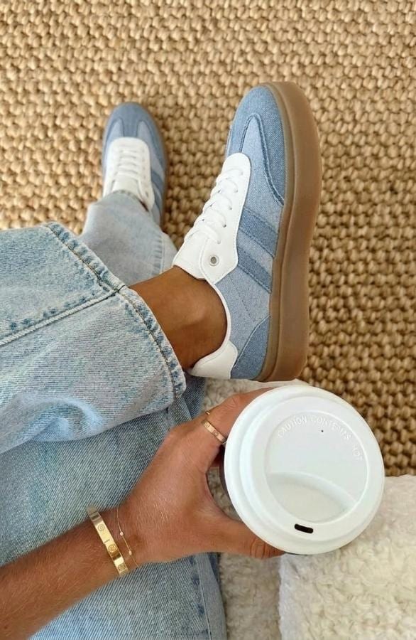 Casual Sneaker Jeansblauw