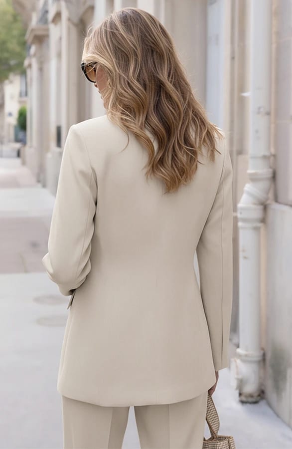 Classic Wrap Blazer Beige 2.0 – jassen, foto 3