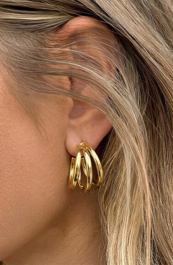 Creolen Oorbellen Goud Stainless Steel – alle accessoires, foto 2