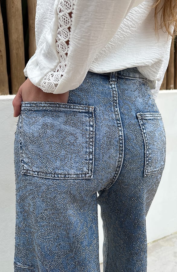 Glitter Stone Barrel Jeans – spijkerbroeken, foto 5
