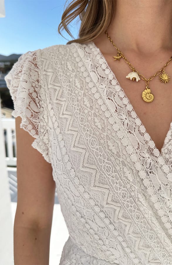 Kanten Jurk Deluxe Creme – jurken, foto 5