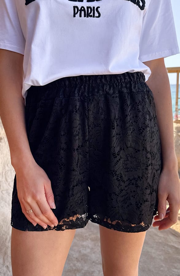 Lace Dames Short Black