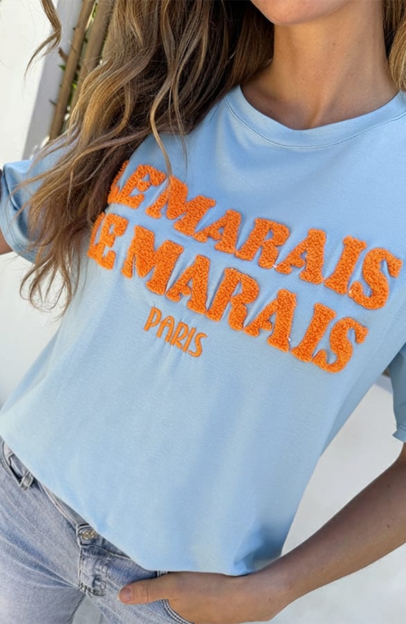Le Marais T-Shirt Oversized Baby Blue – tops, foto 5