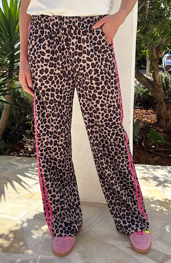 Leopard Bies Broek Pink – broeken, foto 4