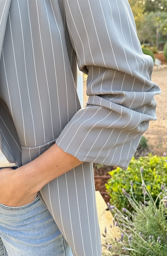 Limited Blazer Stripes Grey – jassen, foto 4