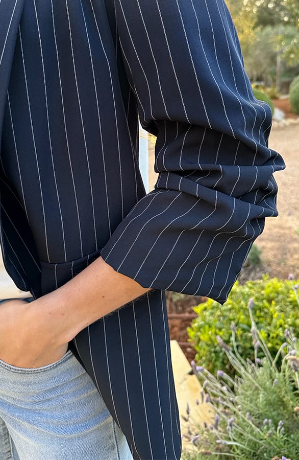 Limited Blazer Stripes Marine – jassen, foto 4