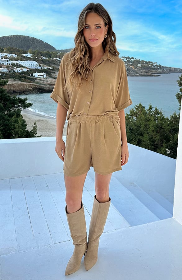 Lurex Viscose Short Goud – shorts, foto 5