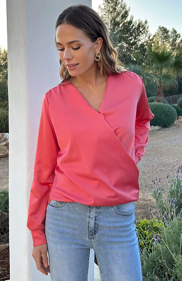 Marant Blouse Satin Koraal – tops, foto 5