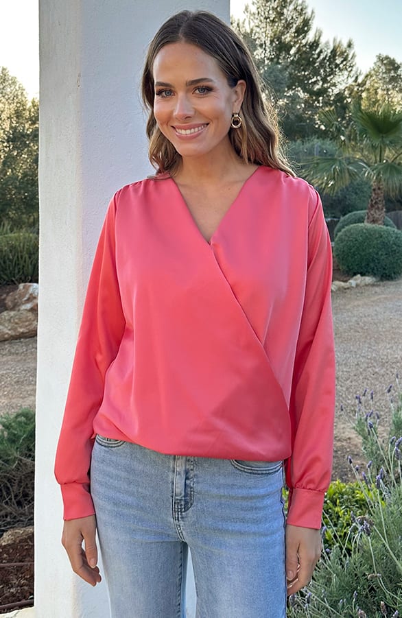 Marant Blouse Satin Koraal – tops, foto 7