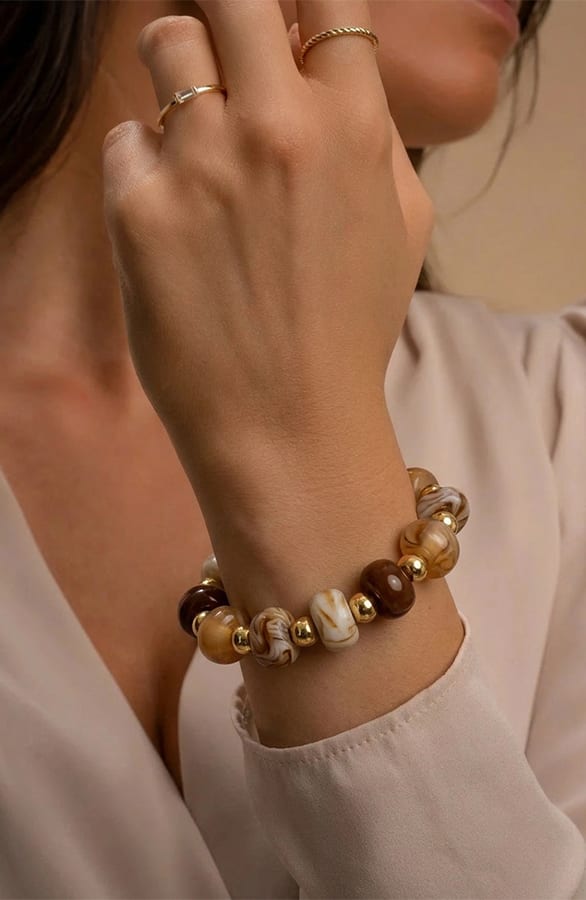 Marble Armband Mix Brown Gold – alle accessoires, foto 1