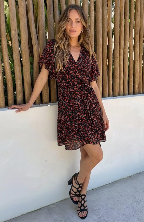 Most Needed Dress Print Zwart Koraal – jurken, foto 5