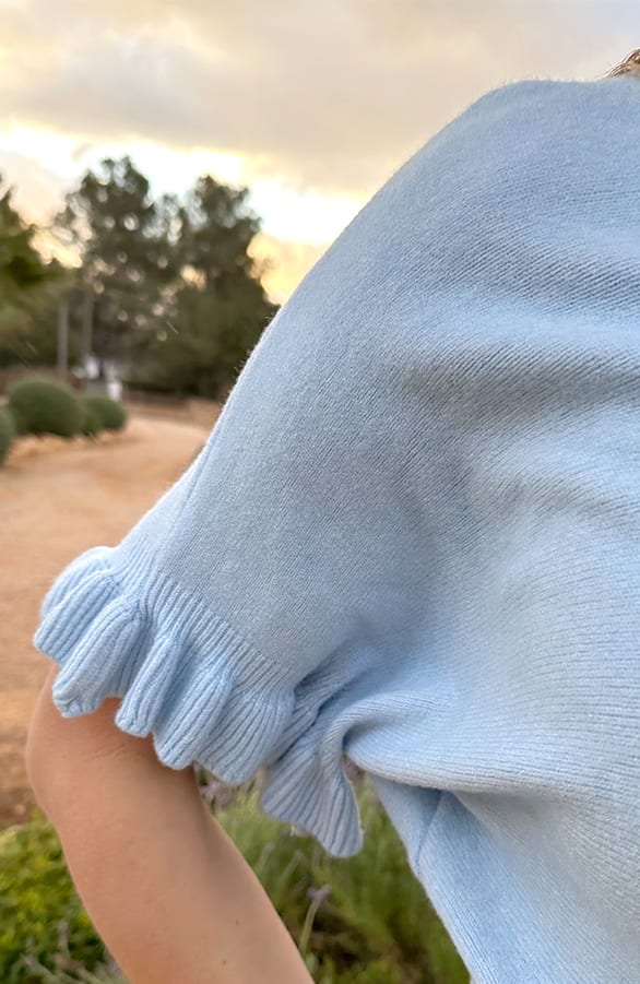 Ruffle Soft Knitted Pullover Baby Blue, Foto 4