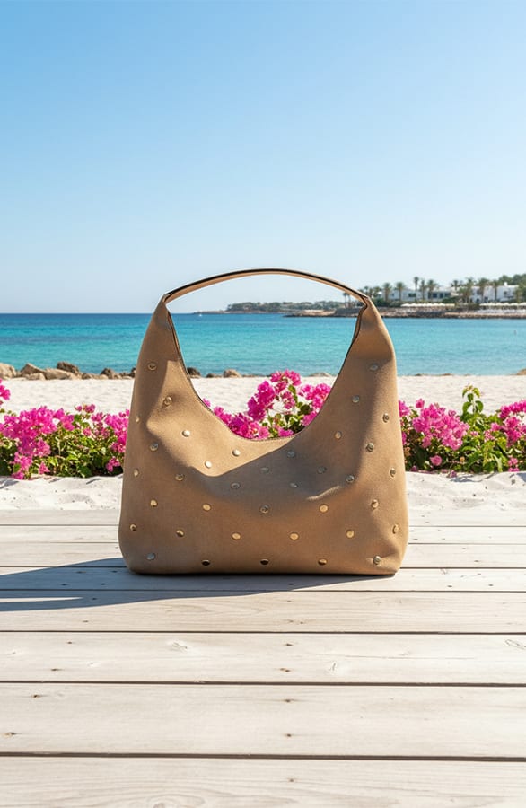 Suedine Studded Boho Shoulder Bag – alle accessoires, foto 4