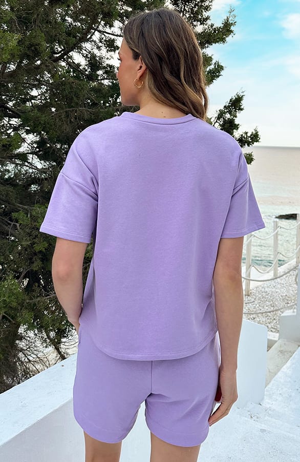Sweat T-Shirt Love Lila Patch – tops, foto 4