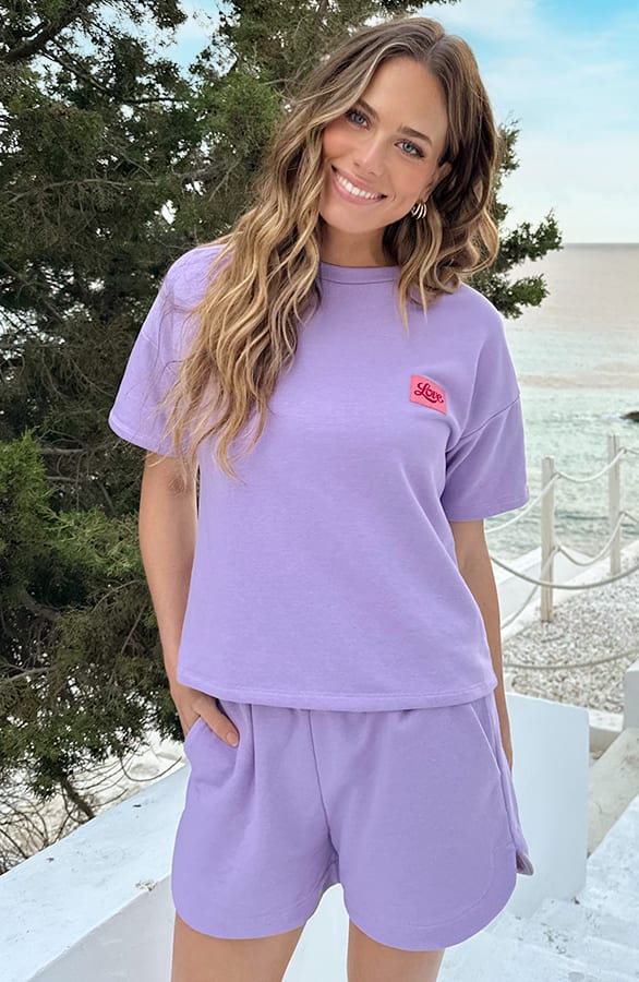 Sweat T-Shirt Love Lila Patch – tops, foto 3
