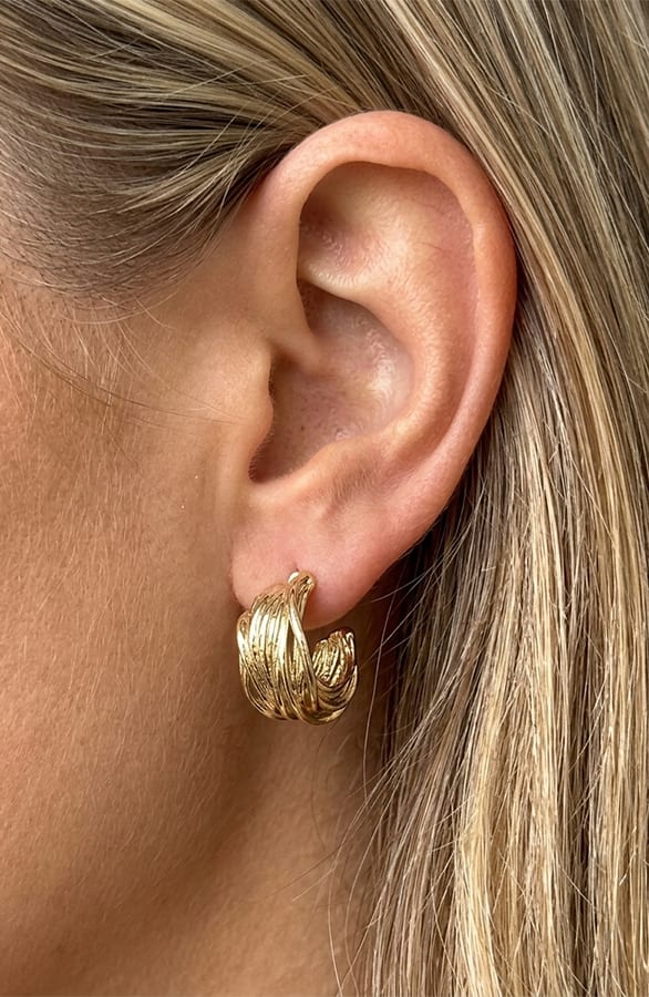 Twisted Hoop Ohrringe Gold, Alle Accessoires, Foto 2