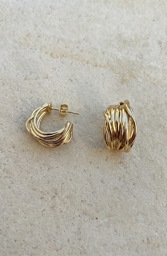 Twisted Hoop Ohrringe Gold, Alle Accessoires, Foto 1