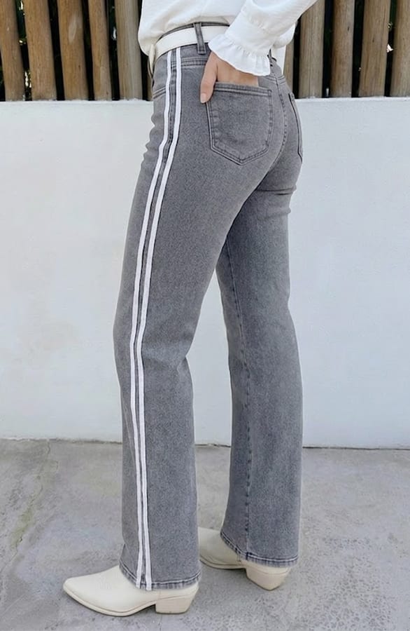 Wide Leg Jeans Bies Grey Stretch FMH – spijkerbroeken, foto 4