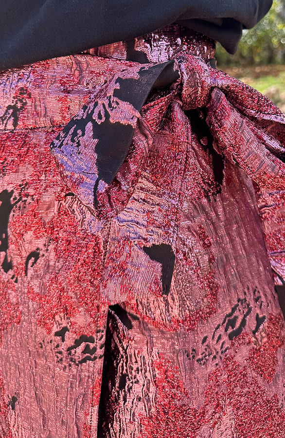 Wrap Skirt Jacquard Roze – rokken, foto 5