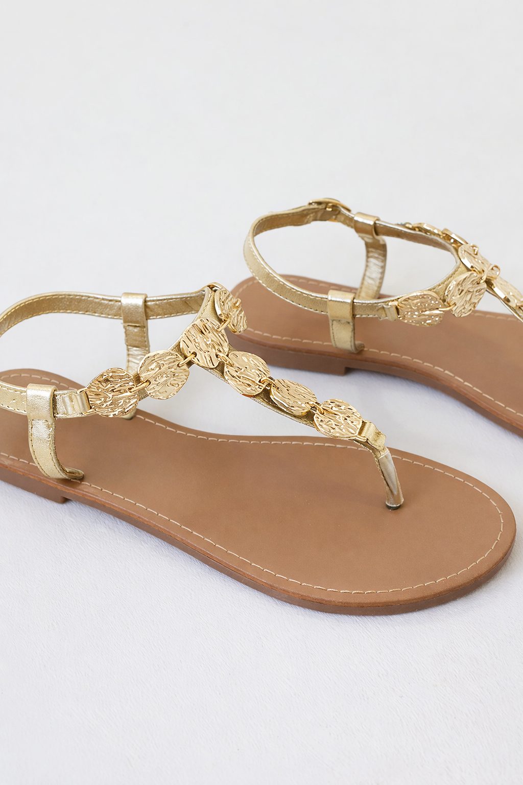 Boho Sandalen Met Muntjes Goud – alle schoenen, foto 2