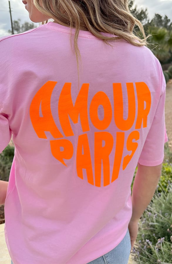 Amour Paris Loose Fit T-Shirt Neon – tops, foto 4