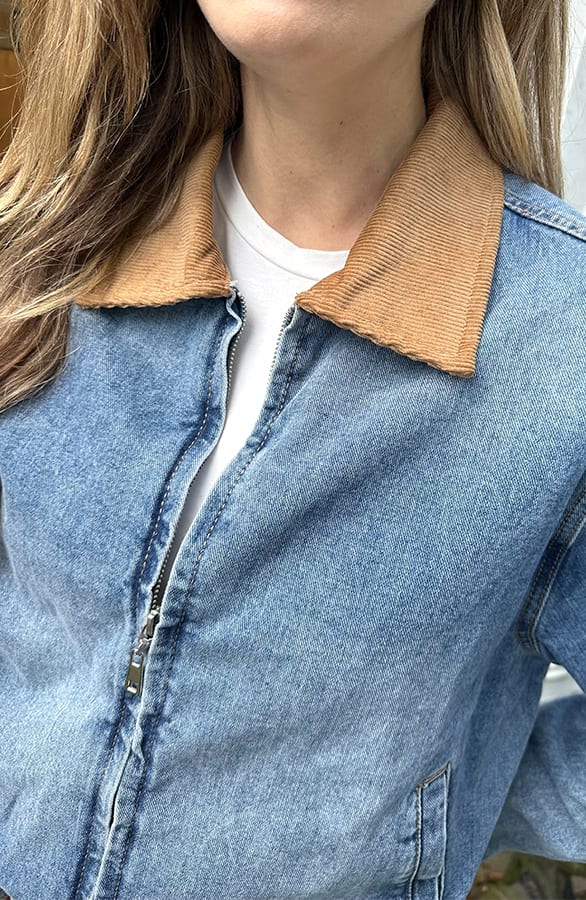 Denim Jacket Corduroy Collar – jassen, foto 7
