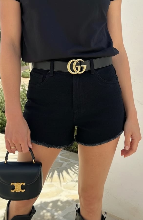 Denim Short Zwart