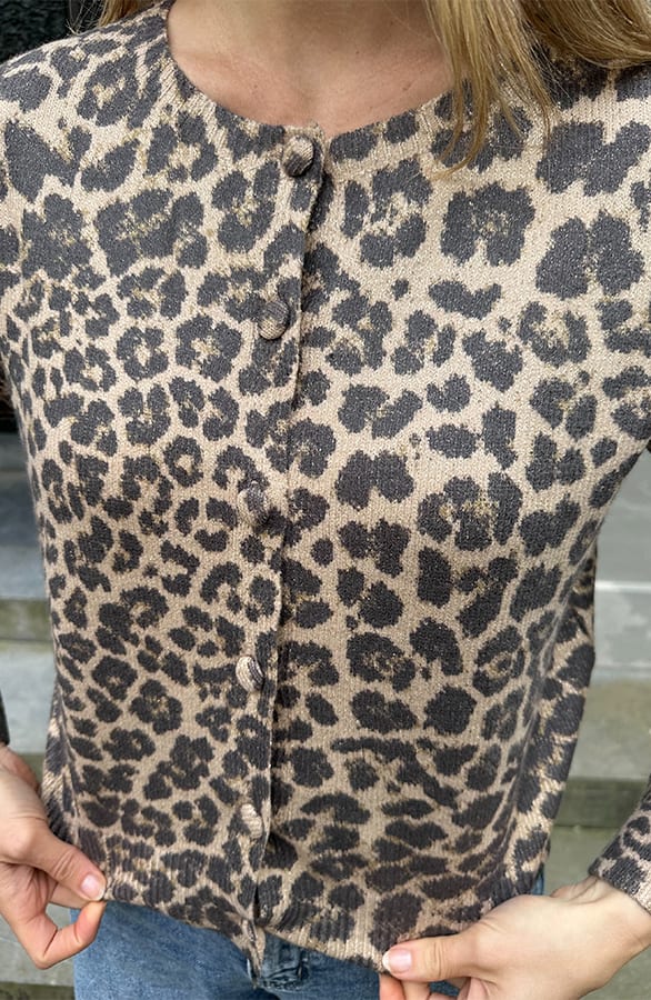 Leopard Print Cardigan Soft – vesten, foto 6