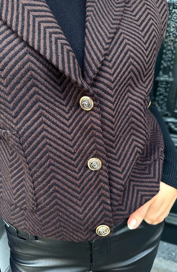 Boucle Gilet Zigzag Choco – gilets, foto 6