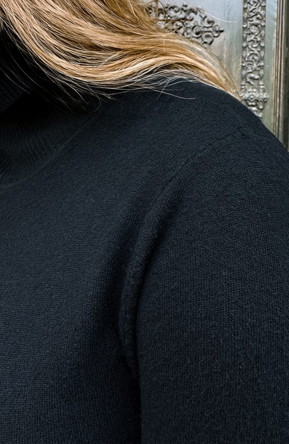 Rollkragenpullover Damen Schwarz, Foto 12