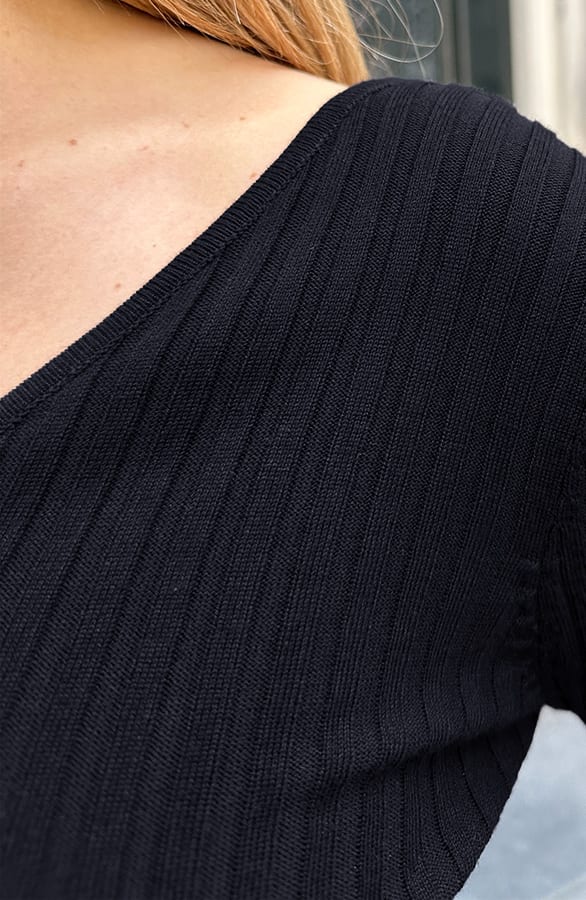 Stretch Rib Jurk Zwart 2.0 – jurken, foto 6