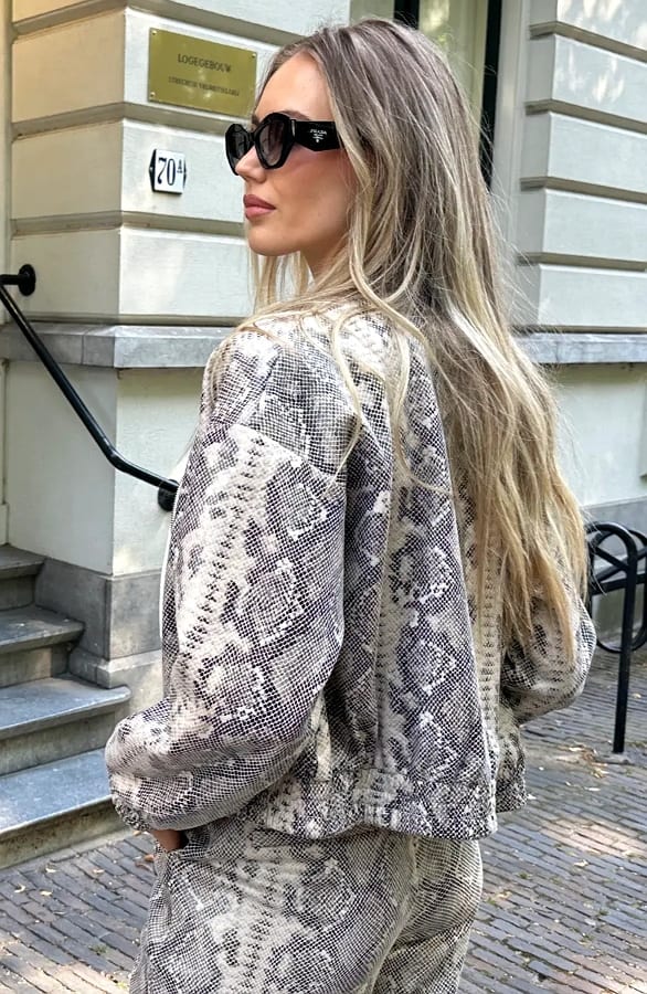 Bomberjacket Snake Print Premium – jassen, foto 7