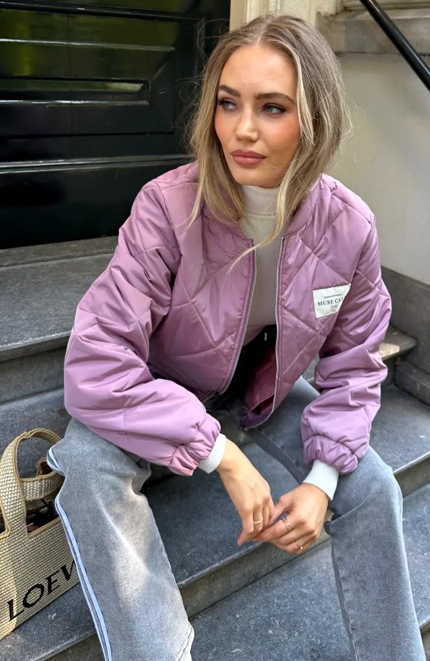 Classic Bomber Jacket Muse Club Mauve