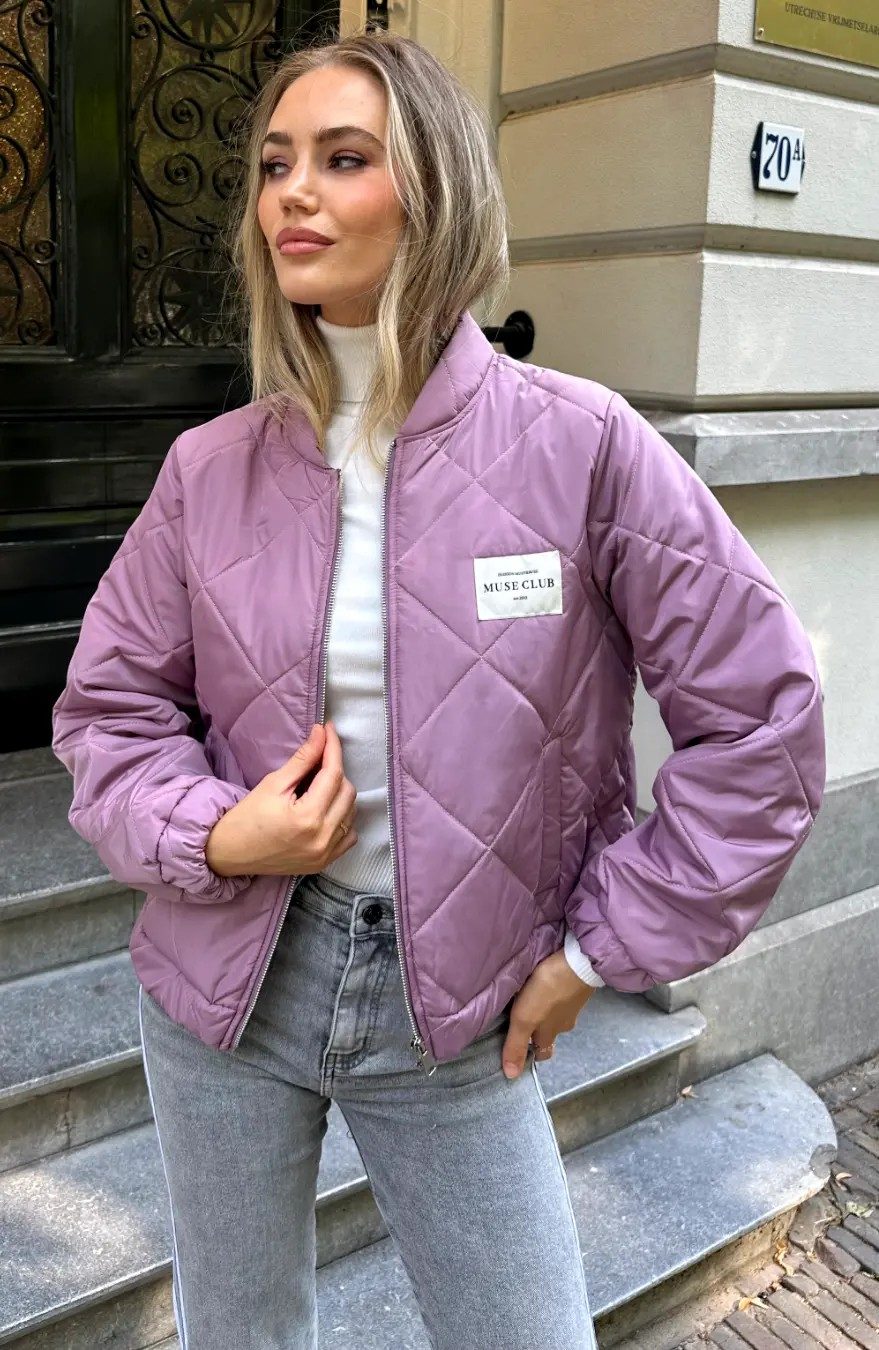 Classic Bomber Jacket Muse Club Mauve – jassen, foto 3