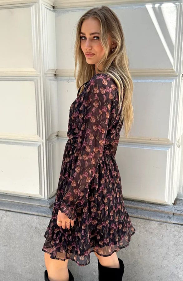 Floral Luxury Jurk Black – jurken, foto 6