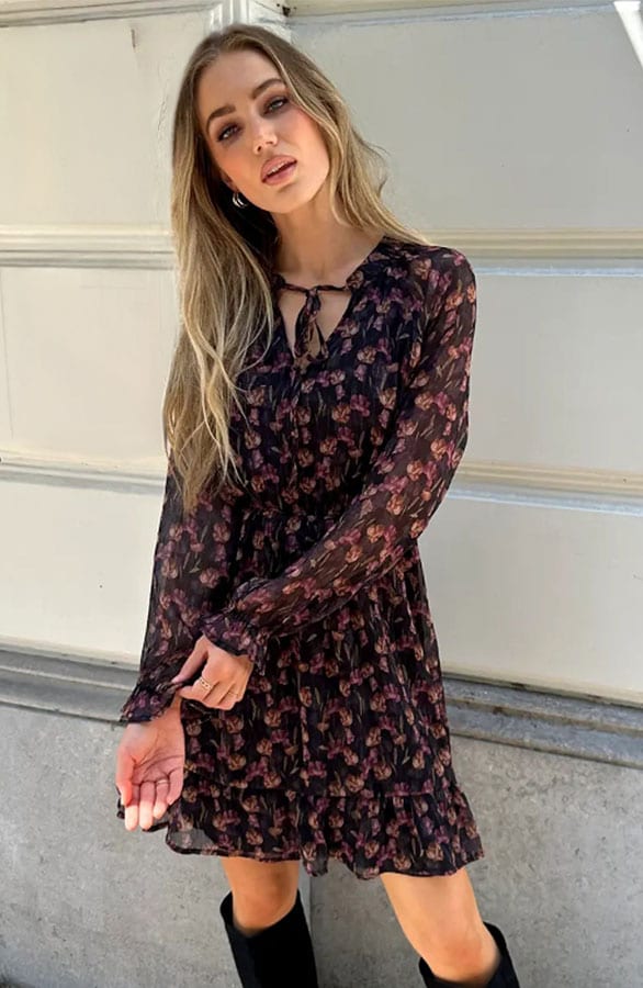 Floral Luxury Jurk Black – jurken, foto 4